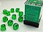 Translucent 12mm d6 Green/white Dice Block™ (36 dice) - Importado - Imagem 1