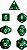 Kit de Dados - Opaco Verde e Branco - Importado - Imagem 1
