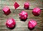 Kit de Dados - Opaque Pink/white Polyhedral 7-Die Set - Importado - Imagem 1