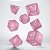 Elvish Shimmering pink & White Dice Set - Importado - Imagem 1