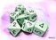 Opaque Pastel Green/black Polyhedral 7-Dice Set - Imagem 1