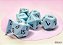 Opaque Pastel Blue/black Polyhedral 7-Dice Set - Imagem 1