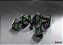 Opaque Black/green Polyhedral 7-Dice Set - Imagem 1