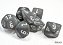 Frosted Polyhedral Smoke/white 7-Die Set - Imagem 1