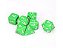 Kit de Dados - Opaco - Verde e Branco - 7 Dados - Importado - Imagem 2