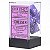 Kit de Dados - Opaco - Roxo e Branco - 7 Dados - Importado - Imagem 1
