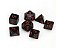 Kit de Dados - Opaco - Preto e Vermelho - 7 Dados - Importado - Imagem 2