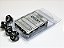 Opaque Black/white Set of Ten d10s - Imagem 1
