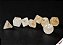 Borealis Champagne/white Polyhedral 7-Dice Set (with bonus die) - Imagem 1
