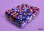Gemini Blue-Purple/gold 16mm d6 Dice Block (12 dice) - Imagem 1
