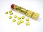 Translucent Yellow Glass Stones Tube - Imagem 1