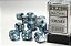 Lustrous Slate/white 16mm d6 Dice Block (12 dice) - Imagem 1