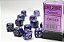 Lustrous Purple/gold 16mm d6 Dice Block (12 dice) - Imagem 1