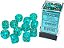 Borealis Teal/gold Luminary 16mm d6 Dice Block (12 dice) - Imagem 1