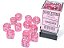 Borealis Pink/silver Luminary 16mm d6 Dice Block (12 dice) - Imagem 1