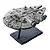 Star Wars: The Rise of Skywalker Millennium Falcon 1:144 Scale Model Kit - Imagem 1