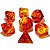 Kit de Dados - Gemini Red / Yellow with Gold - Importado - Imagem 1