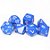 Kit de Dados - Opaco Blue with White - Importado - Imagem 1