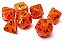Kit de Dados 7 Set Vortex Orange / Black - Importado - Imagem 1