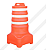 Cone Balizador FIT (3 Faixas Refletivas, Com Alça) - Imagem 1