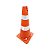 Cone de Sinalização Semi-Flexível 75Cm (2 Faixas prismáticas, 100 Candelas, 2 Pinos, 2 Orifícios) - Imagem 1