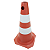 Cone de Sinalização PLT em Polipropileno (PP) 50cm Laranja/Branco - Imagem 1