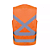 Colete Refletivo Steelflex Laranja Fluorescente com Zíper e Bolso - Imagem 2