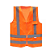 Colete Refletivo Steelflex Laranja Fluorescente com Zíper e Bolso - Imagem 1