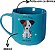 Caneca com Infusor Chá I Love Dogs 350ml -  ZC - 10025044 - Imagem 4