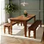 Jogo de Mesa com 02 Bancos Penafort 180x90 Penafort Cor Imbuia - Imagem 4