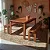 Jogo de Mesa com 02 Bancos Penafort 180x90 Penafort Cor Imbuia - Imagem 2
