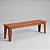 Banco avulso 120cmx35cmx44cm Cor Imbuia - Imagem 2