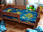 CAMA INFANTIL SOLTEIRO PADRÃO COM PÉS DE 35CM  88 X 188 X 35 PENAFORT SEM DESENHO COR IMBUIA - Imagem 1