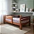 CAMA INFANTIL SOLTEIRO PADRÃO COM PÉS DE 35CM 88 X 188 X 35 PENAFORT SEM DESENHO COR IMBUIA - Imagem 1