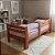 CAMA INFANTIL SOLTEIRO PADRÃO COM PÉS DE 35CM 88 X 188 X 35 PENAFORT SEM DESENHO COR IMBUIA - Imagem 3