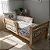 CAMA INFANTIL SOLTEIRO PADRÃO COM PÉS DE 35CM 88 X 188 X 35 PENAFORT SEM DESENHO COR IMBUIA - Imagem 5