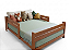 cama casal com grades penafort 138x188x20 sem desenho imbuia - Imagem 1