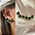 Brinco Ear Cuff Coração de Cristal Verde Esmeralda Dourado - Imagem 1