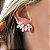 Brinco Ear Cuff Roma com Navetes de Zircônia Diamond Dourado - Imagem 1