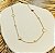 Chocker/Gargantilha Coração Liso com Pontos de Zircônias Diamond Dourado - Imagem 4