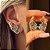 Brinco Ear Cuff Asa com Mil Zircônias Colorida e Diamond Dourado - Imagem 1