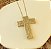 Corrente Cruz Gigante com Oração “Pai Nosso” Dourado - Imagem 1
