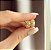 Argolinha Pequena com Detalhes de Coração de Zircônias Diamond Dourado - Imagem 1
