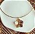 Chocker Aro Resort com Maxi Flor Detalhada Dourado - Imagem 1