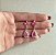 Brinco Bahamas Cravação Pedras Fusion de Safira Rosa e Zircônias Diamond Dourado - Imagem 1