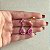 Brinco Bahamas Cravação Pedras Fusion de Safira Rosa e Zircônias Diamond Dourado - Imagem 2