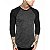 Camiseta Raglan Manga 3/4 Vista Rock Cinza e Preto - Imagem 1