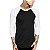 Camiseta Raglan Manga 3/4 Vista Rock Preto e Branco - Imagem 1