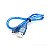 Cabo Micro USB para Arduino Leonardo, Micro, DUE e Raspberry Pi - Azul - Imagem 1