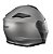 Capacete X11 Turner Solid Prata Fosco Metálico Articulado com Viseira Solar - Imagem 3